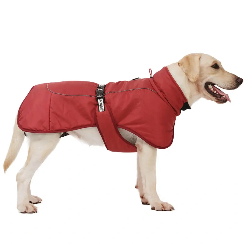 Windproof Reflective Plaid Snow Dog Clothes Breathable Windproof Snow-Proof Dog Cotton Coats Plenty Sizes for Large Dogs