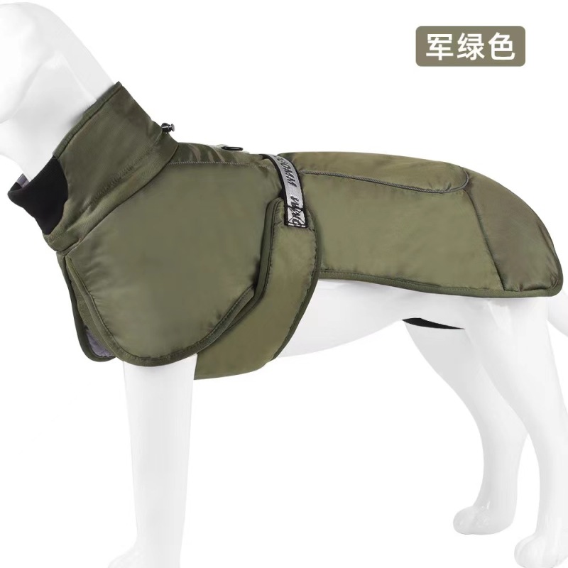 Windproof Reflective Plaid Snow Dog Clothes Breathable Windproof Snow-Proof Dog Cotton Coats Plenty Sizes for Large Dogs