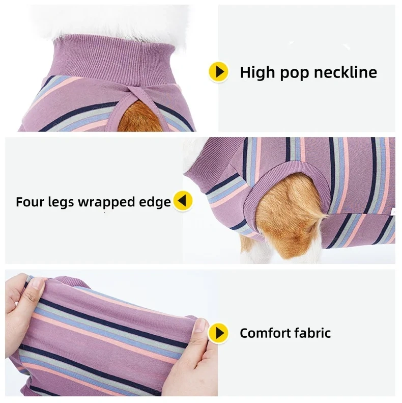 Stretchable and easy to wear limb-wrapped multi-purpose dog aftersurgery jumpsuit