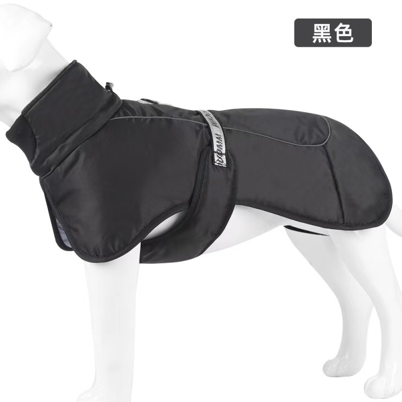 Windproof Reflective Plaid Snow Dog Clothes Breathable Windproof Snow-Proof Dog Cotton Coats Plenty Sizes for Large Dogs