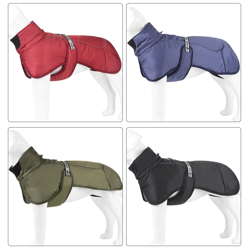 Windproof Reflective Plaid Snow Dog Clothes Breathable Windproof Snow-Proof Dog Cotton Coats Plenty Sizes for Large Dogs