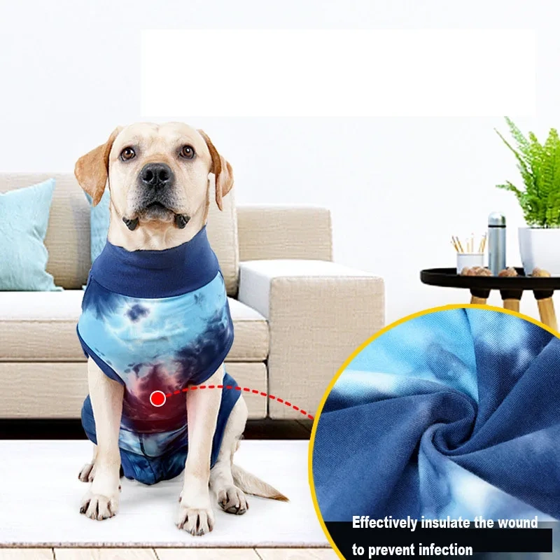 Pet clothes dogs surgery clothing prevent skin infection and restore dog neutering surgery wounds high cotton custom logo label