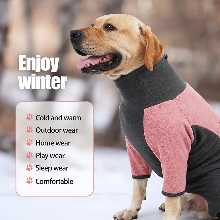 New style Large dog winter clothes four foot cold proof warm cotton luxury dog clothes