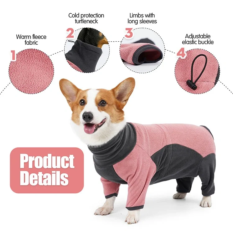 New style Large dog winter clothes four foot cold proof warm cotton luxury dog clothes