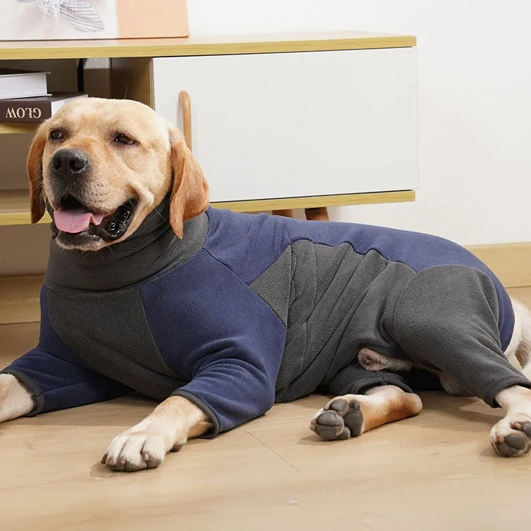 New style Large dog winter clothes four foot cold proof warm cotton luxury dog clothes