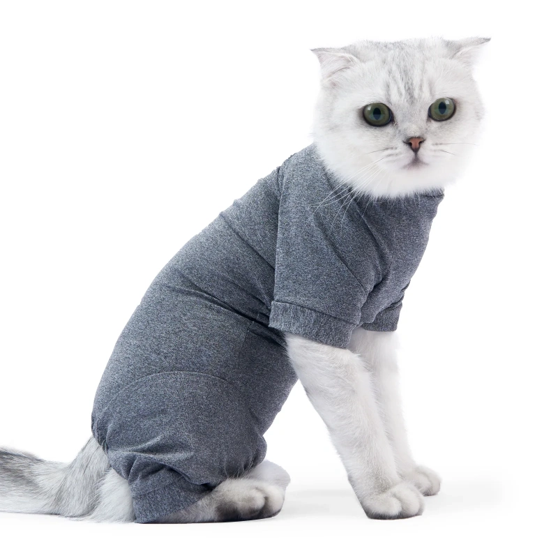 Pet Supplies Fashion Soft Breathable Anti-Shedding Four-Legged Cat Recovery Suit Pet Cat Neutering Clothes
