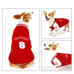 Dog Clothes for Small Dogs  Bulldog Baseball Wear Pet Sweatshirt Pet Costume Hoodie Pour Chien