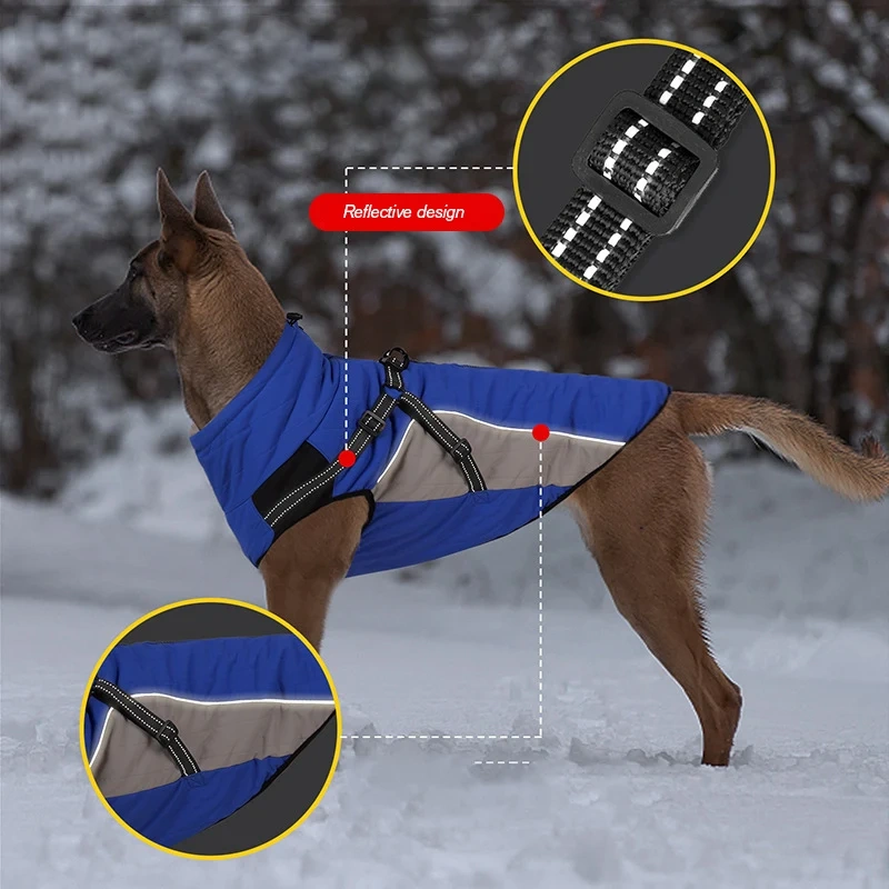 Hot Sale Designer Greyhound Winter Dog Jacket Reflective Outdoor Waterproof Coat in XL XXL Sizes Pet Warm Clothes Coat