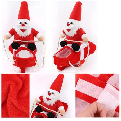 Wholesale Christmas Pet Dog Funny Costume Christmas Clothes Coat Horseman Apparel West Cowboy Christmas Santa Dog Pet Costume