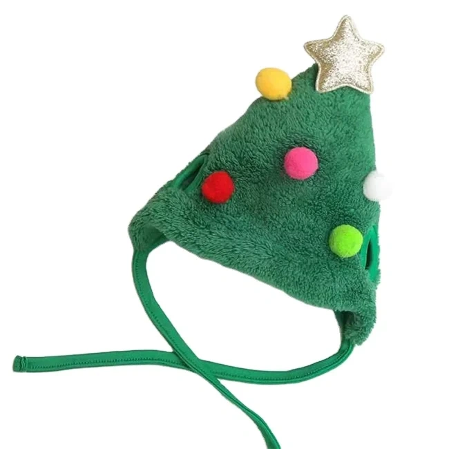 2023 new arrival Wholesale Lovely Pet Christmas Costume Holiday Winter Puppy Dog Christmas Hat And Scarf