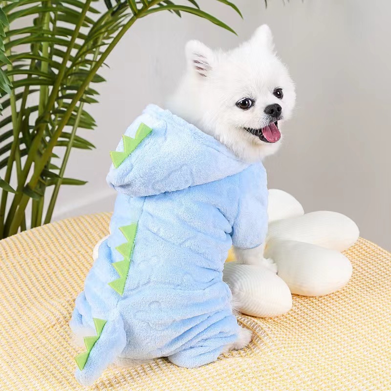 Halloween dog costume elf autumn winter funny Pet Dinosaur clothes
