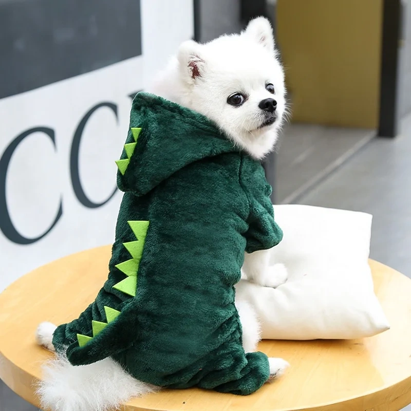 Halloween dog costume elf autumn winter funny Pet Dinosaur clothes
