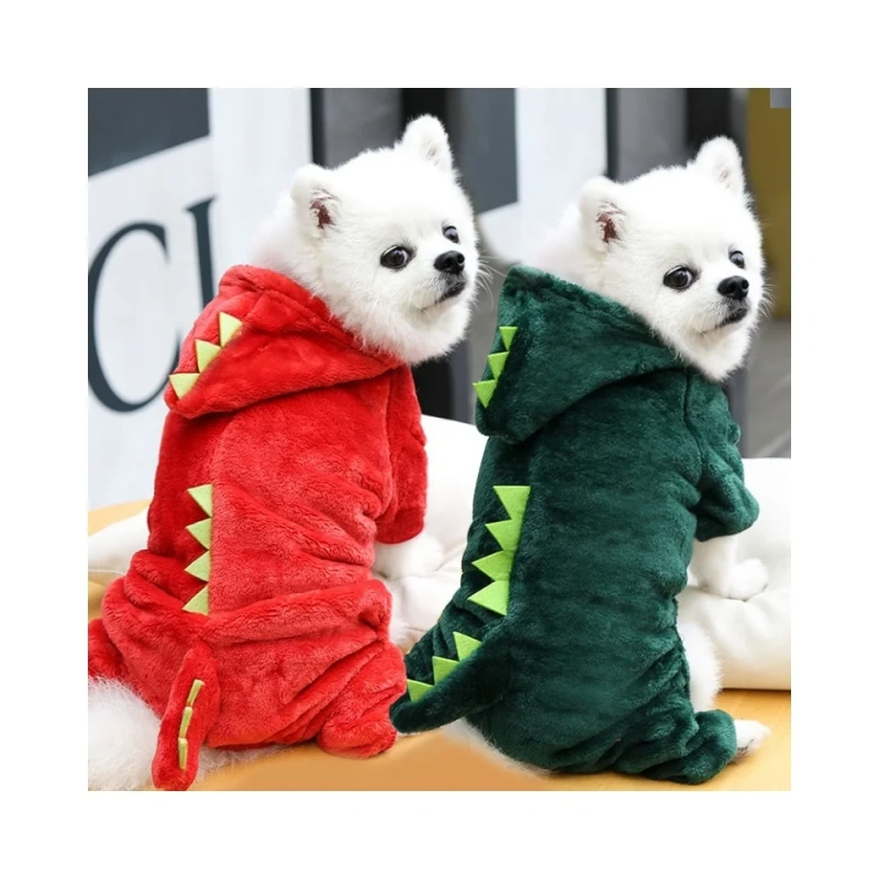 Halloween dog costume elf autumn winter funny Pet Dinosaur clothes