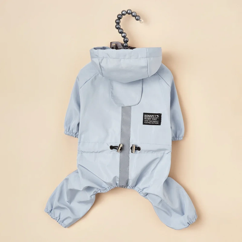 High Quality Fashion Dog Raincoat Jumpsuit Hooded Lightweight Windproof Dog Raincoat for Dogs Waterproof