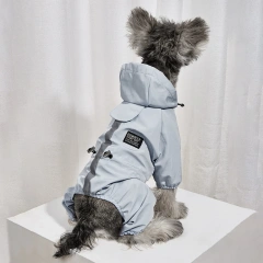 High Quality Fashion Dog Raincoat Jumpsuit Hooded Lightweight Windproof Dog Raincoat for Dogs Waterproof