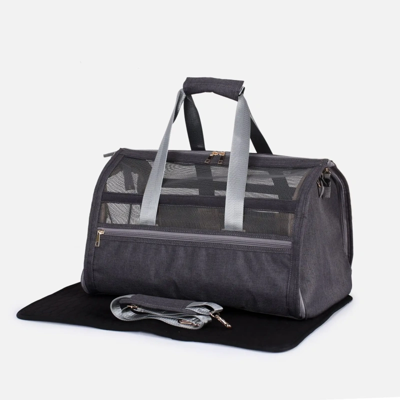Wholesale Outdoor Portable Travel Carrying Waterproof Nylon Pet Dog Handbag With Zipper