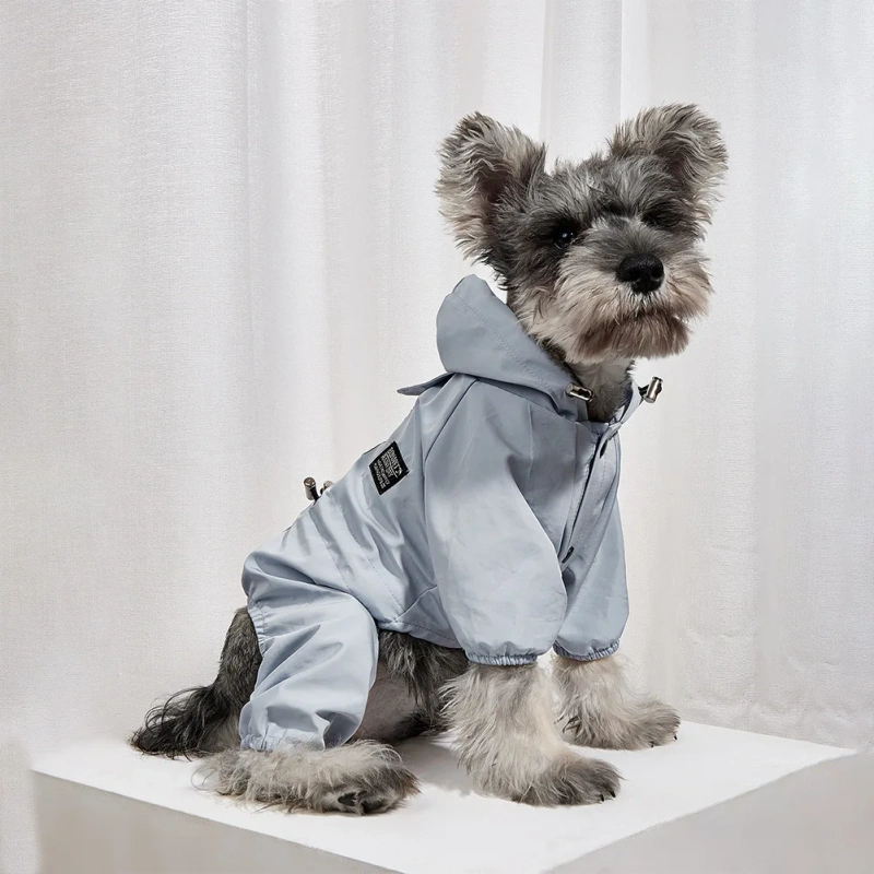 High Quality Fashion Dog Raincoat Jumpsuit Hooded Lightweight Windproof Dog Raincoat for Dogs Waterproof