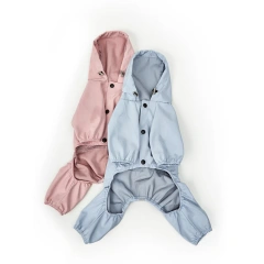 High Quality Fashion Dog Raincoat Jumpsuit Hooded Lightweight Windproof Dog Raincoat for Dogs Waterproof