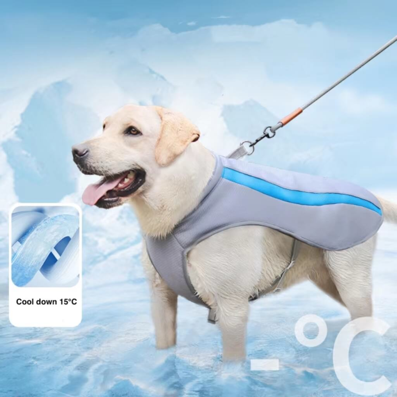 Breathable Mesh Ice Dog Cooling Vest Adjustable Dog Cooler Jacket for Summer Outdoor Activity  cooling vest for dogs