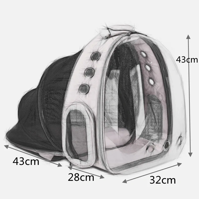 Pet Space Capsule Bubble Expandable Backpack Dog Cat Carrier Breathable Pet Carrier Bag for Travel
