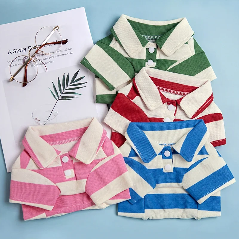 High quality summer cotton striped dog shirts minimalist t-shirt pet clothes,pet supplies