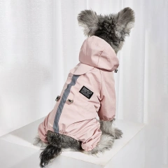 High Quality Fashion Dog Raincoat Jumpsuit Hooded Lightweight Windproof Dog Raincoat for Dogs Waterproof
