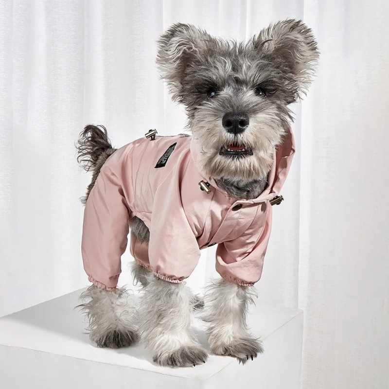 High Quality Fashion Dog Raincoat Jumpsuit Hooded Lightweight Windproof Dog Raincoat for Dogs Waterproof
