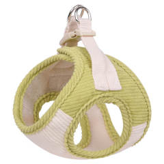 Soft corduroy fabric anti-breakaway pet harness