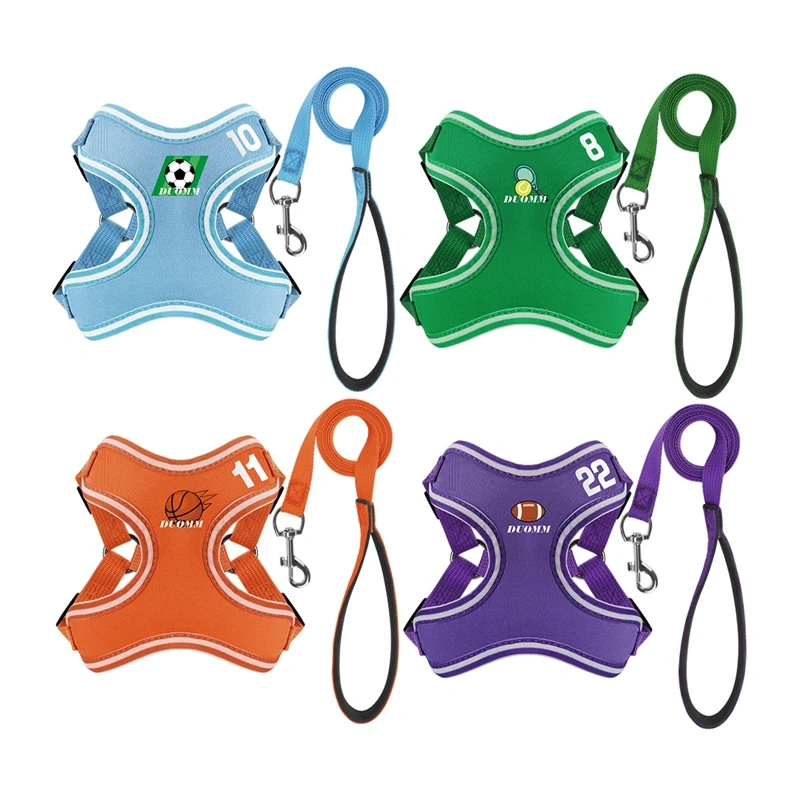 Stock pet harnesses products supplies Reflective Pet Chest Carrier Outdoor Pet Training Chest and Back Wholesale Customized