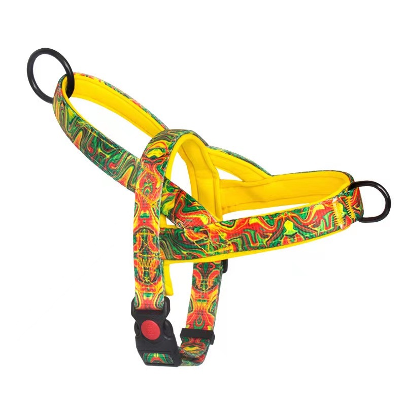 Dog Harness and Leash set Nylon Medium Large Dog Harnesses  Leash Padded Pet Pitbull Vest Durable Adjustable