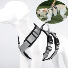 New Design Anti-breaking Safety Training Dog Harness Vest OEM Heavy Duty Adjustable Nylon Tactical Dog Harness Custom