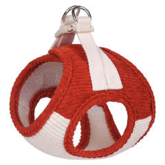 Soft corduroy fabric anti-breakaway pet harness