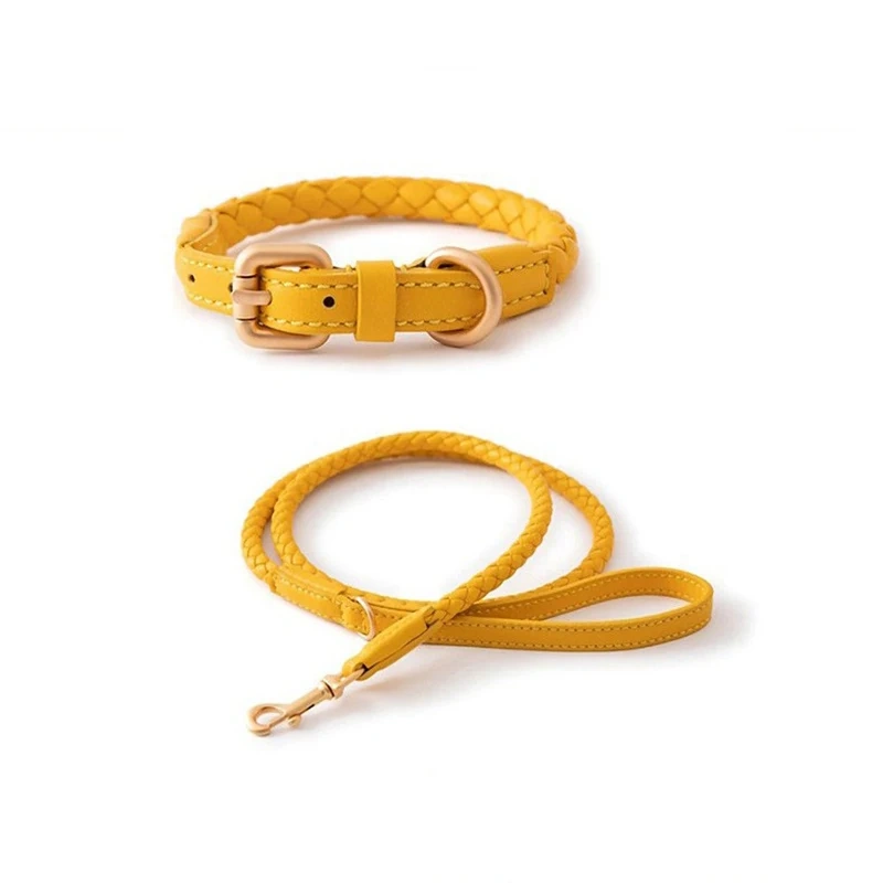 Customized Logo Lightweight explosion-proof Handmade adjustable pet custom Dog Collar And Leash Set