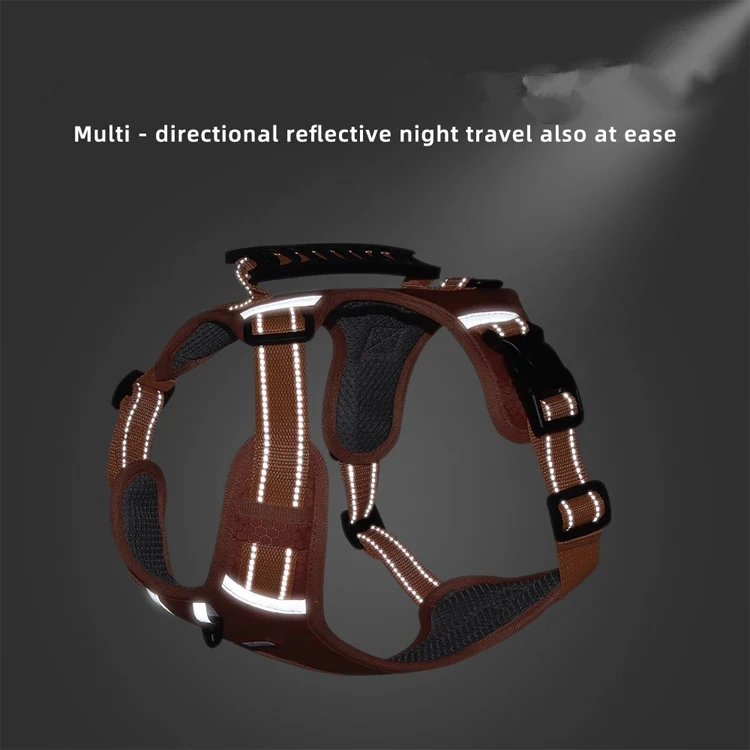 Wholesale Factory Newest Pet Harness Stocked Durable Reflective dog harnesses with padded vest