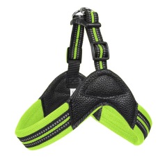 Pet Reflective Chest Strap for Dogs Breathable Pet PU Collar and Leash Custom Dog Harness Set