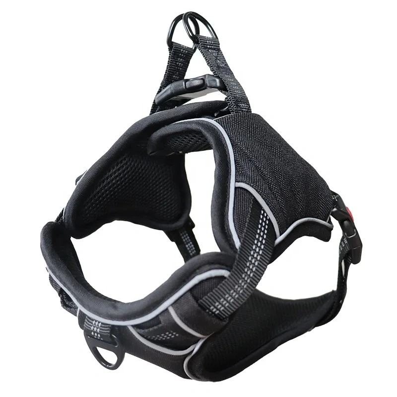 Custom Wholesale Luxury Adjustable No Pull Reflective Soft Comfortable Mesh Pet Products Dog Harness