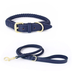 Customized Logo Lightweight explosion-proof Handmade adjustable pet custom Dog Collar And Leash Set