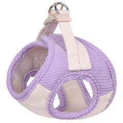 Soft corduroy fabric anti-breakaway pet harness