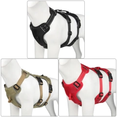 Hot Sale Custom Polyester Soft Adjustable Breathable Durable No Pull Outdoor Walking Large Dog Harness