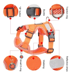 Pet Leash Breathable Reflective Harness wholesale dog harness