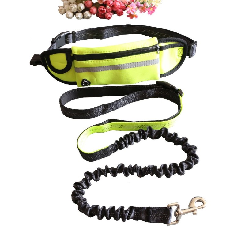 Fanny pack running two-piece pet leash