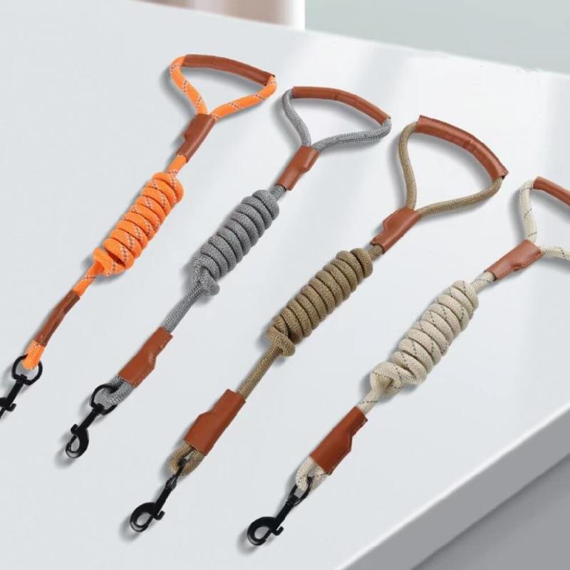 Nylon reflective dog leash, explosion-proof pet dog leash