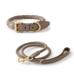Customized Logo Lightweight explosion-proof Handmade adjustable pet custom Dog Collar And Leash Set