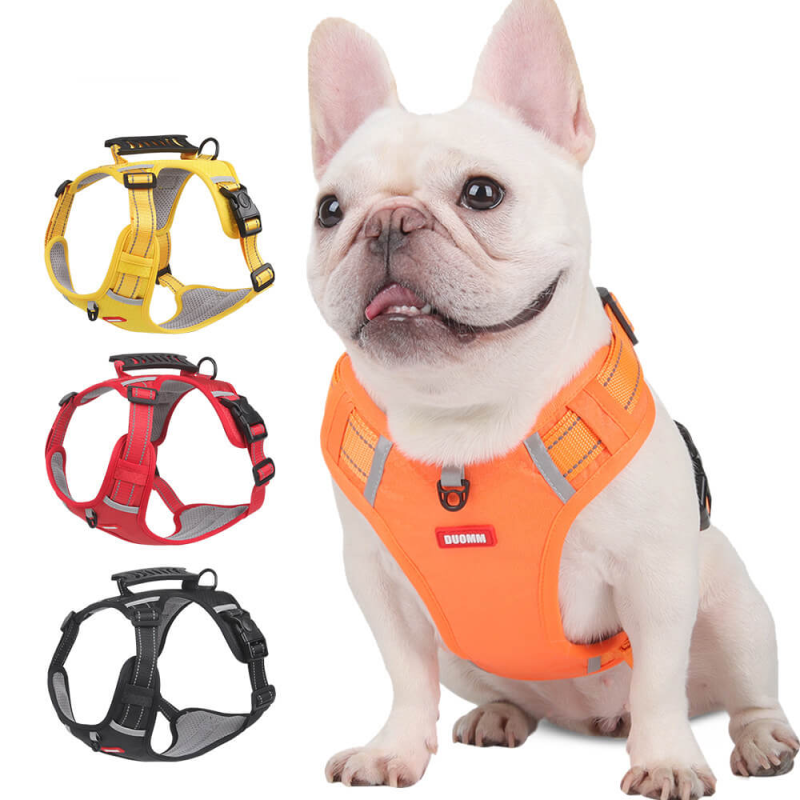 Newest Pet Harness Stocked Durable Reflective dog harnesses with padded vest
