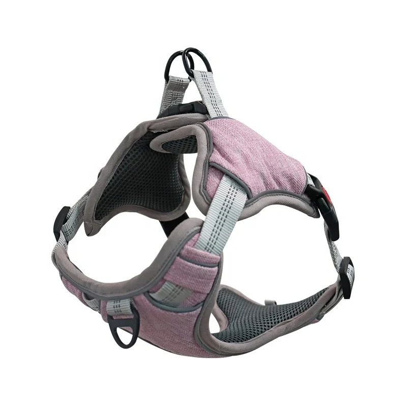 Custom Wholesale Luxury Adjustable No Pull Reflective Soft Comfortable Mesh Pet Products Dog Harness