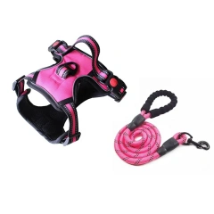 Custom Logo Dog Vest Harness Luxury Outdoor Nylon Adjustable Escape Proof Reflective Breathable Designer Dog Harness