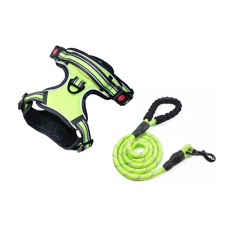 Custom Logo Dog Vest Harness Luxury Outdoor Nylon Adjustable Escape Proof Reflective Breathable Designer Dog Harness