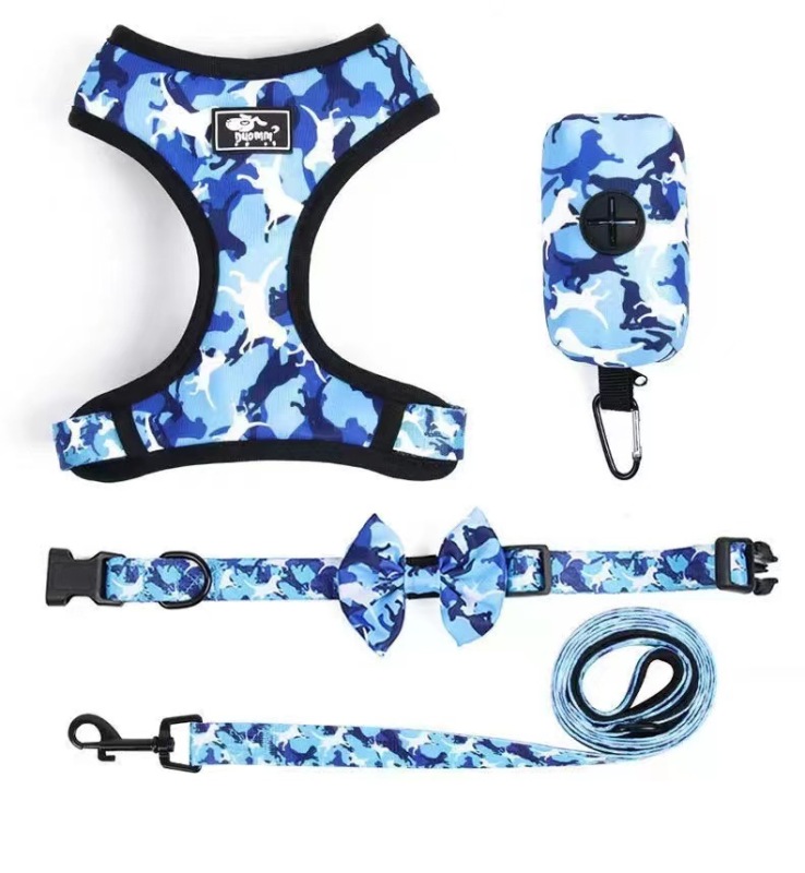 Fashion Pet Dog Harness Vest Sets  Luxury Dog Collar And Leash Set