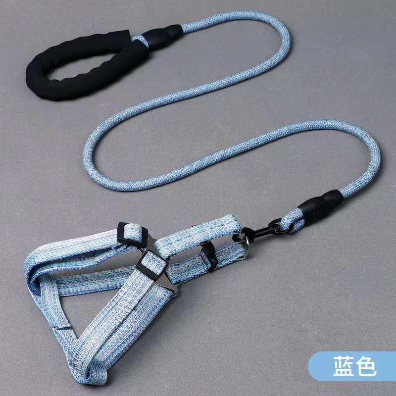 Pet Chest Strap Set Close Fitting Wear-Resistant Adjustable Pet Harnesses Traction Rope Set
