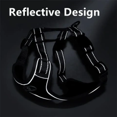 Custom Adjustable pet Harness For Dogs Reflective Puppy Cat Harness Vest With Walking Harness